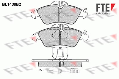 Fte Bremsbelagsatz, Scheibenbremse [Hersteller-Nr. 9010188] für Mercedes-Benz von FTE