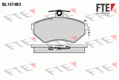 Fte Bremsbelagsatz, Scheibenbremse [Hersteller-Nr. 9010201] für Seat, VW von FTE