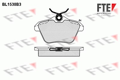 Fte Bremsbelagsatz, Scheibenbremse [Hersteller-Nr. 9010238] für Alfa Romeo, Lancia von FTE