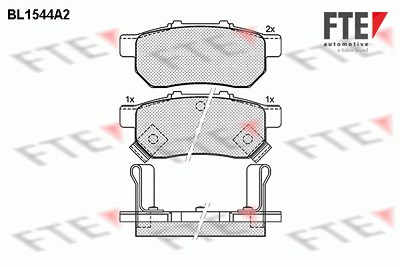 Fte Bremsbelagsatz, Scheibenbremse [Hersteller-Nr. 9010240] für Honda von FTE