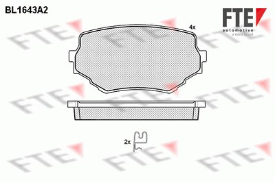 Fte Bremsbelagsatz, Scheibenbremse [Hersteller-Nr. 9010264] für Suzuki von FTE