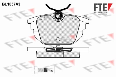 Fte Bremsbelagsatz, Scheibenbremse [Hersteller-Nr. 9010272] für Alfa Romeo, Fiat, Lancia von FTE