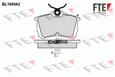 Fte Bremsbelagsatz, Scheibenbremse [Hersteller-Nr. 9010283] für Honda von FTE