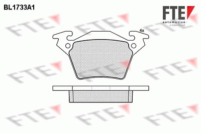 Fte Bremsbelagsatz, Scheibenbremse [Hersteller-Nr. 9010321] für Mercedes-Benz von FTE