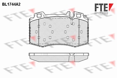 Fte Bremsbelagsatz, Scheibenbremse [Hersteller-Nr. 9010328] für Mercedes-Benz von FTE