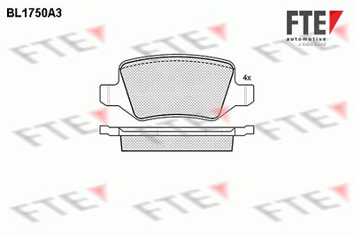 Fte Bremsbelagsatz, Scheibenbremse [Hersteller-Nr. 9010331] für Mercedes-Benz von FTE