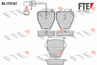 Fte Bremsbelagsatz, Scheibenbremse [Hersteller-Nr. 9010337] für Audi, VW von FTE