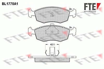 Fte Bremsbelagsatz, Scheibenbremse [Hersteller-Nr. 9010340] für Fiat von FTE