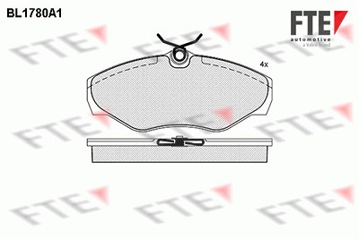 Fte Bremsbelagsatz, Scheibenbremse [Hersteller-Nr. 9010349] für Nissan, Opel, Renault von FTE