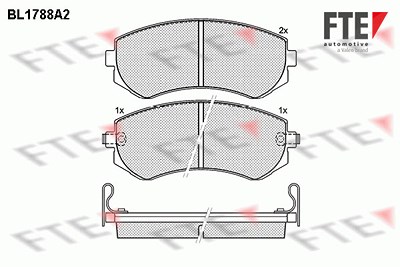 Fte Bremsbelagsatz, Scheibenbremse [Hersteller-Nr. 9010359] für Nissan von FTE