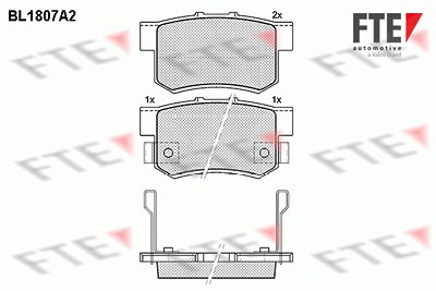 Fte Bremsbelagsatz, Scheibenbremse [Hersteller-Nr. 9010383] für Honda, Rover von FTE