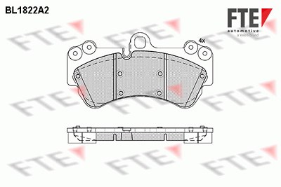 Fte Bremsbelagsatz, Scheibenbremse [Hersteller-Nr. 9010400] für Porsche, VW von FTE