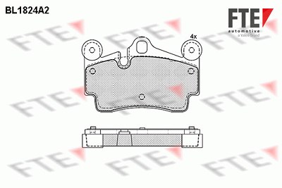 Fte Bremsbelagsatz, Scheibenbremse [Hersteller-Nr. 9010402] für Audi, Porsche, VW von FTE