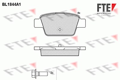 Fte Bremsbelagsatz, Scheibenbremse [Hersteller-Nr. 9010423] für Alfa Romeo, Fiat, Lancia von FTE