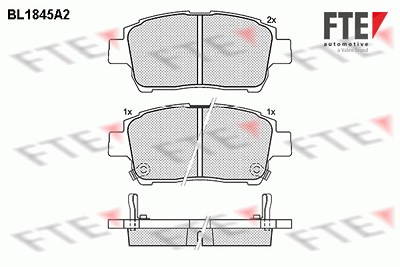 Fte Bremsbelagsatz, Scheibenbremse [Hersteller-Nr. 9010425] für Toyota von FTE