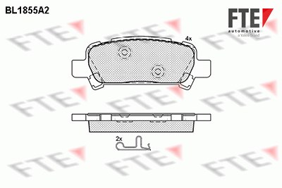 Fte Bremsbelagsatz, Scheibenbremse [Hersteller-Nr. 9010429] für Subaru von FTE