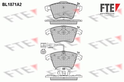 Fte Bremsbelagsatz, Scheibenbremse [Hersteller-Nr. 9010451] für VW von FTE