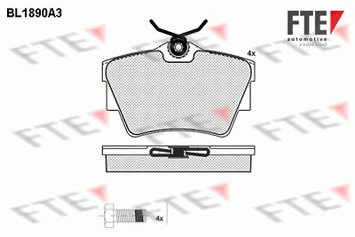 Fte Bremsbelagsatz, Scheibenbremse [Hersteller-Nr. 9010474] für Fiat, Nissan, Opel, Renault von FTE