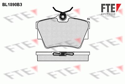 Fte Bremsbelagsatz, Scheibenbremse [Hersteller-Nr. 9010475] für Fiat, Nissan, Opel, Renault von FTE