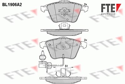 Fte Bremsbelagsatz, Scheibenbremse [Hersteller-Nr. 9010495] für Audi, Seat von FTE