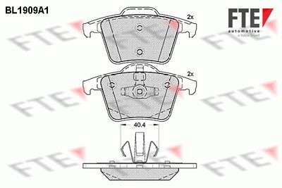 Fte Bremsbelagsatz, Scheibenbremse [Hersteller-Nr. 9010498] für Volvo von FTE