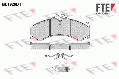 Fte Bremsbelagsatz, Scheibenbremse [Hersteller-Nr. 9010515] für VW von FTE