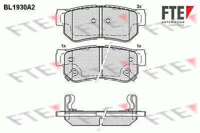 Fte Bremsbelagsatz, Scheibenbremse [Hersteller-Nr. 9010520] für Hyundai, Kia, Ssangyong von FTE