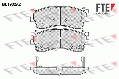 Fte Bremsbelagsatz, Scheibenbremse [Hersteller-Nr. 9010522] für Kia von FTE