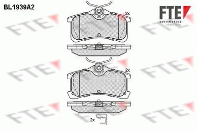 Fte Bremsbelagsatz, Scheibenbremse [Hersteller-Nr. 9010532] für Toyota von FTE