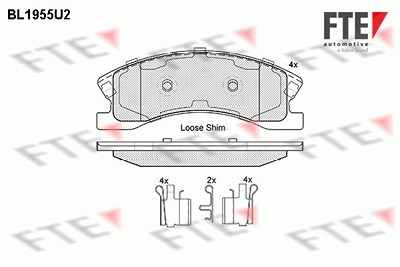 Fte Bremsbelagsatz, Scheibenbremse [Hersteller-Nr. 9010542] für Jeep von FTE