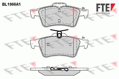 Fte Bremsbelagsatz, Scheibenbremse [Hersteller-Nr. 9010548] für Cadillac, Citroën, Ford, Jaguar, Opel, Renault, Saab von FTE