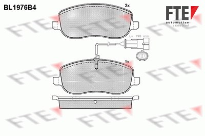 Fte Bremsbelagsatz, Scheibenbremse [Hersteller-Nr. 9010566] für Fiat von FTE