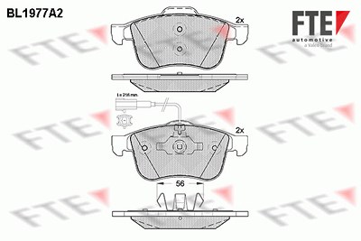 Fte Bremsbelagsatz, Scheibenbremse [Hersteller-Nr. 9010567] für Alfa Romeo von FTE