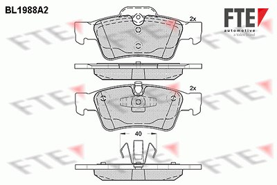 Fte Bremsbelagsatz, Scheibenbremse [Hersteller-Nr. 9010578] für Mercedes-Benz von FTE