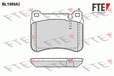 Fte Bremsbelagsatz, Scheibenbremse [Hersteller-Nr. 9010579] für Mercedes-Benz von FTE