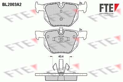 Fte Bremsbelagsatz, Scheibenbremse [Hersteller-Nr. 9010589] für BMW von FTE