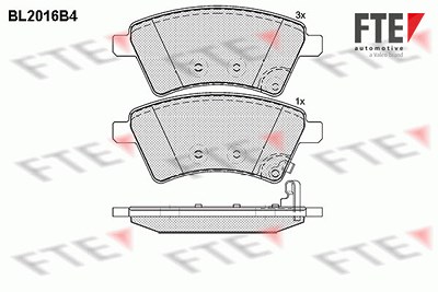 Fte Bremsbelagsatz, Scheibenbremse [Hersteller-Nr. 9010603] für Fiat, Suzuki von FTE