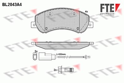 Fte Bremsbelagsatz, Scheibenbremse [Hersteller-Nr. 9010629] für Ford von FTE