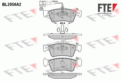 Fte Bremsbelagsatz, Scheibenbremse [Hersteller-Nr. 9010640] für VW von FTE