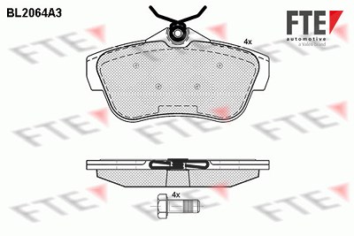 Fte Bremsbelagsatz, Scheibenbremse [Hersteller-Nr. 9010647] für Citroën, Fiat, Peugeot, Toyota von FTE