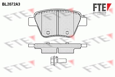 Fte Bremsbelagsatz, Scheibenbremse [Hersteller-Nr. 9010656] für Audi, Seat, Skoda, VW von FTE