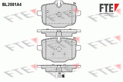 Fte Bremsbelagsatz, Scheibenbremse [Hersteller-Nr. 9010665] für BMW von FTE