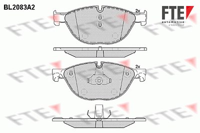 Fte Bremsbelagsatz, Scheibenbremse [Hersteller-Nr. 9010667] für Alpina, BMW von FTE