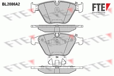 Fte Bremsbelagsatz, Scheibenbremse [Hersteller-Nr. 9010670] für BMW von FTE