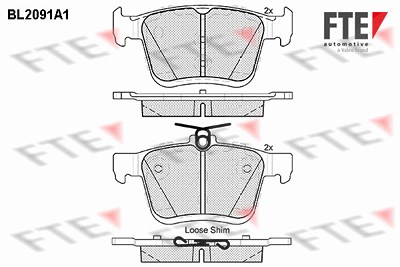 Fte Bremsbelagsatz, Scheibenbremse [Hersteller-Nr. 9010676] für Audi, Seat, Skoda, VW von FTE