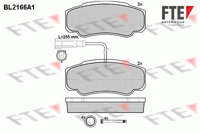 Fte Bremsbelagsatz, Scheibenbremse [Hersteller-Nr. 9010688] für Nissan von FTE