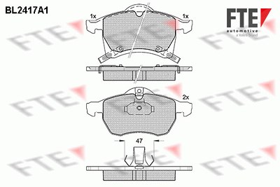 Fte Bremsbelagsatz, Scheibenbremse [Hersteller-Nr. 9010724] für Opel von FTE