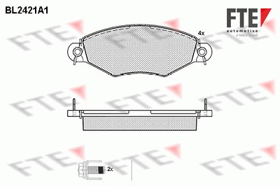 Fte Bremsbelagsatz, Scheibenbremse [Hersteller-Nr. 9010725] für Peugeot von FTE