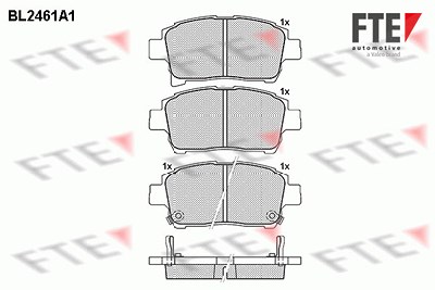 Fte Bremsbelagsatz, Scheibenbremse [Hersteller-Nr. 9010747] für Byd, Toyota von FTE