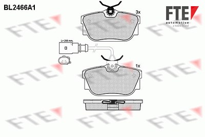 Fte Bremsbelagsatz, Scheibenbremse [Hersteller-Nr. 9010749] für VW von FTE